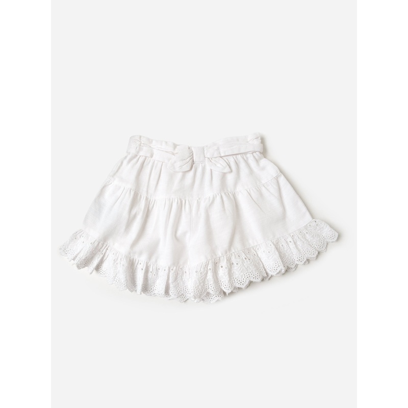 Mayoral Girls’ Cotton Skort|9|WHITE