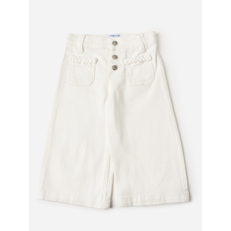 Mayoral Girls’ Twill Pant|9|NATURAL
