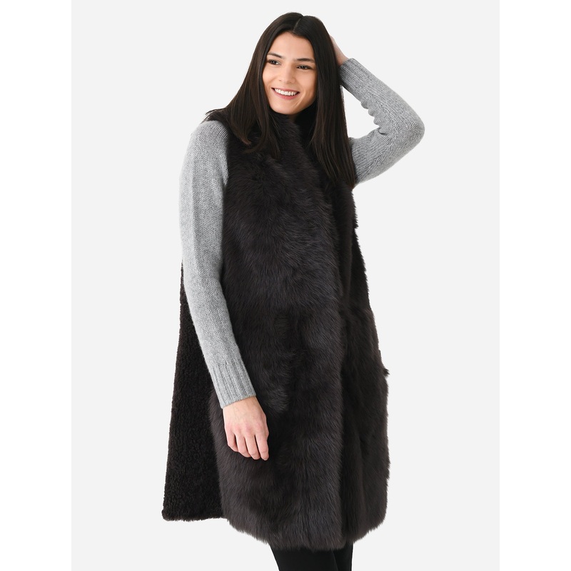 Suprema Women’s Reversible Shearling Vest