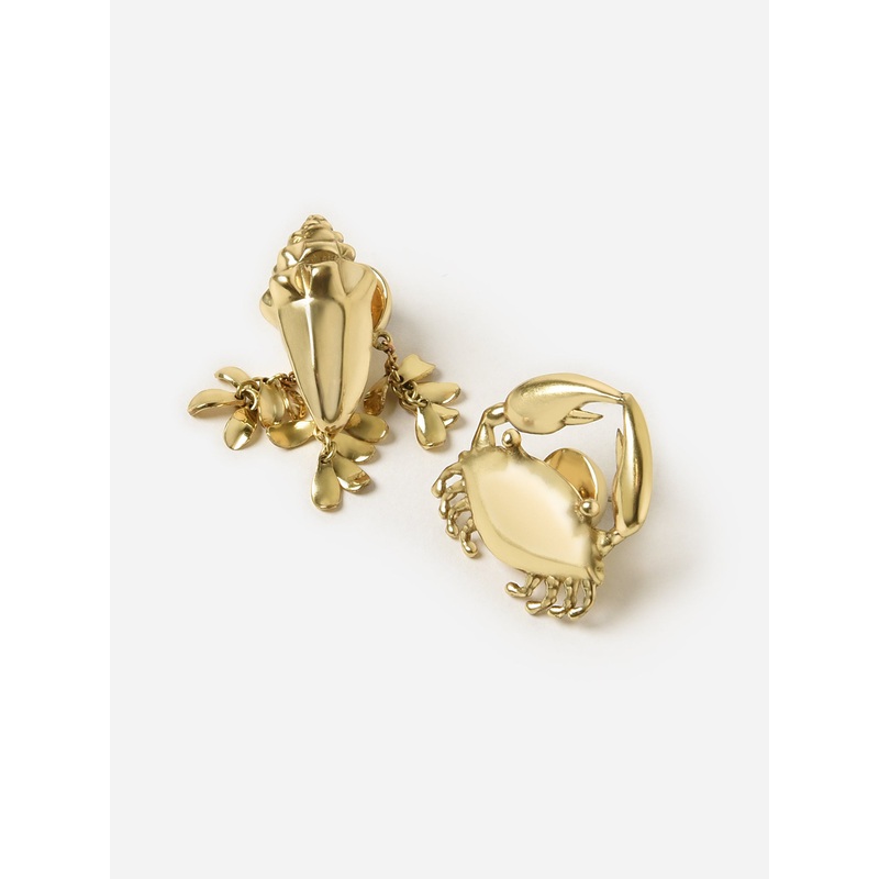 Alemais Banana House Crab Shell Earrings