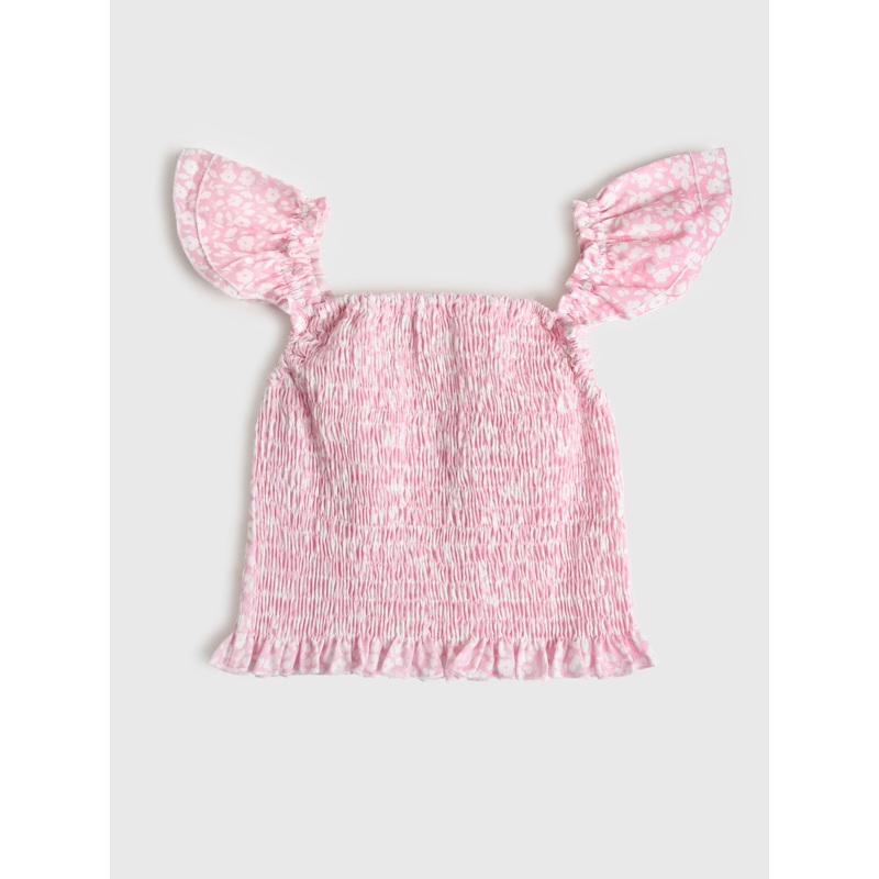 Be Elizabeth Girls’ Floral Smocked Top