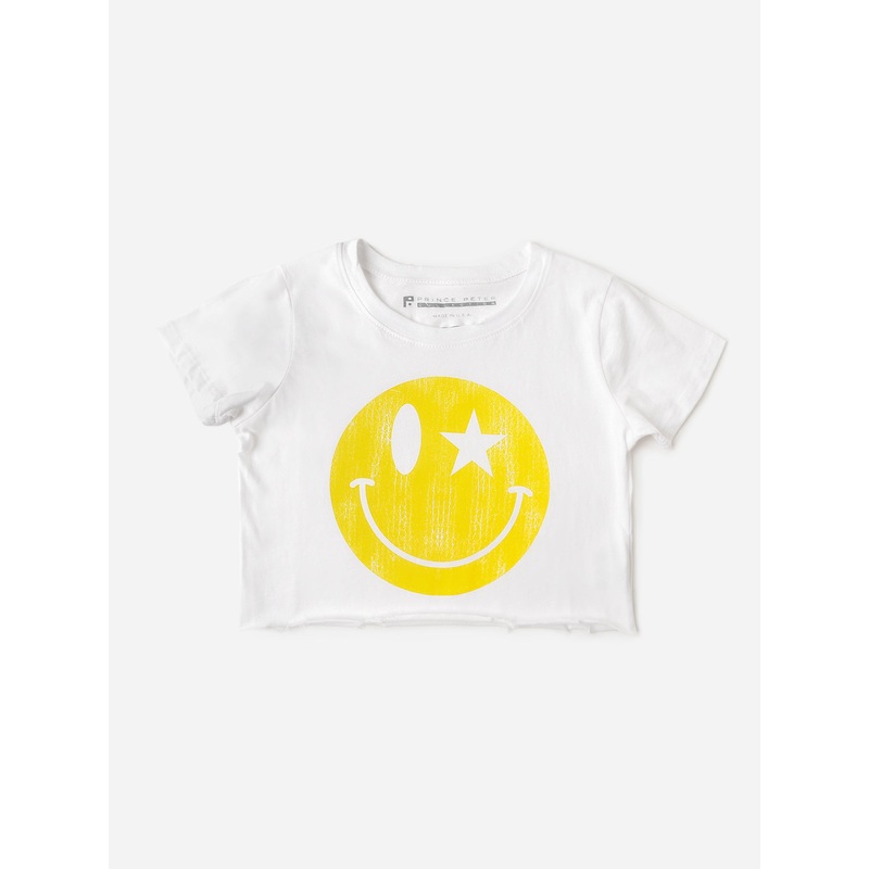 Prince Peter Collection Girls’ Star Smiley Crop Tee
