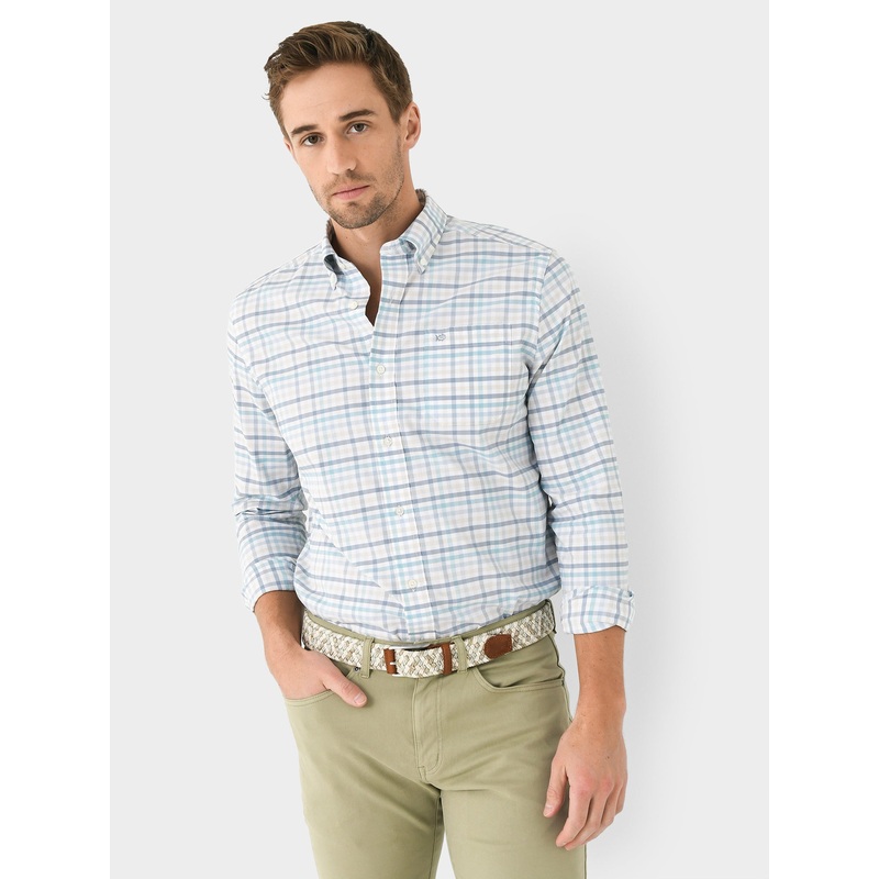 Southern Tide Men’s Coastal Passage Pelham Gingham Long Sleeve Sport Shirt