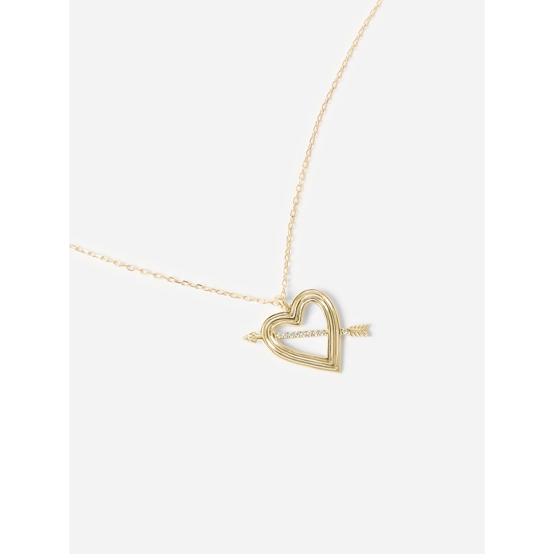 Adina Reyter Pav Open Heart Arrow Necklace