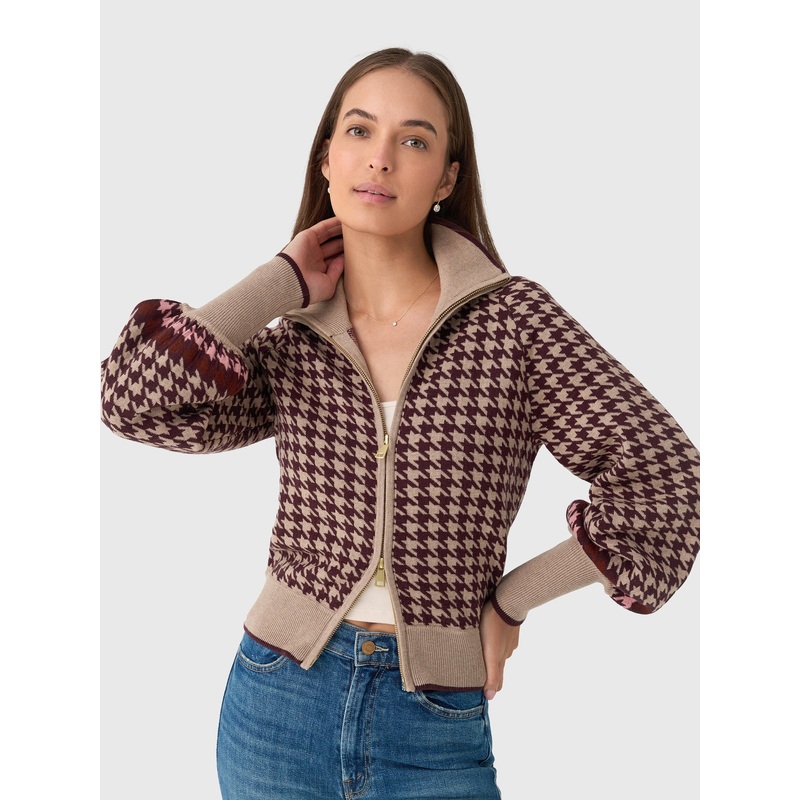 Cara Cara Women’s Lyss Jacket|XS|S|M|L|HOUNDSTOOTH MULTI TAUPE