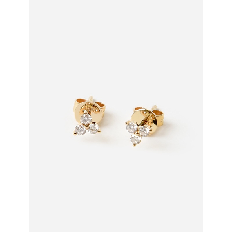 Francie B. 3 Stone Stud Earrings