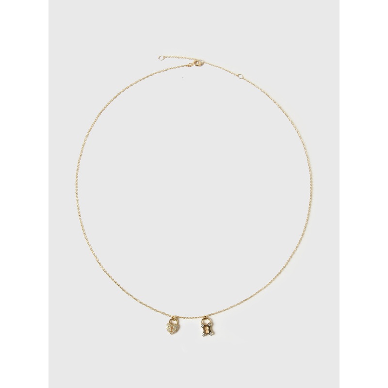 Francie B. Diamond 2 Locks Necklace