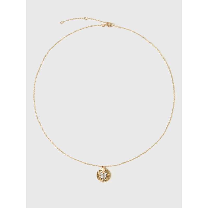 Francie B. Diamond Butterfly Pendant Necklace