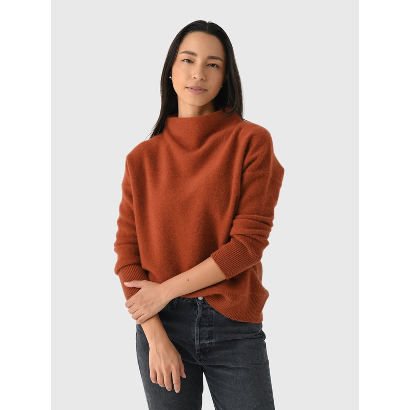 Vince Women’s Plush Cashmere Funnel Neck Sweater