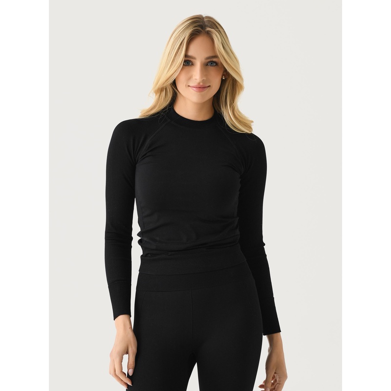 Women’s Base Layer Top|XS|S|M|L|XL|BLACK