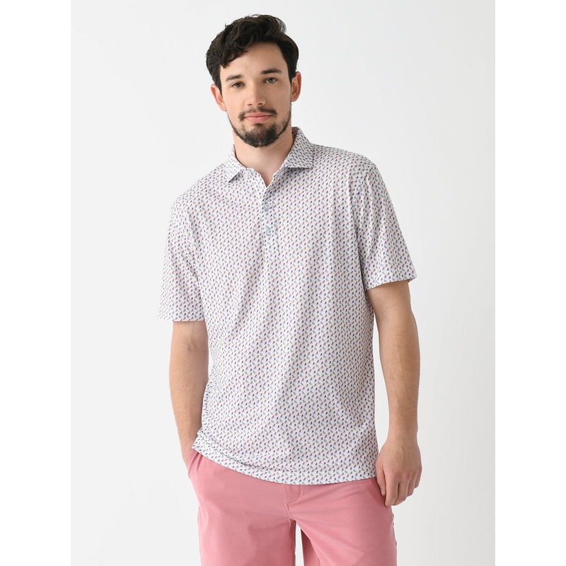 Johnnie-O Men’s Sitton Printed Top Shelf Performance Polo