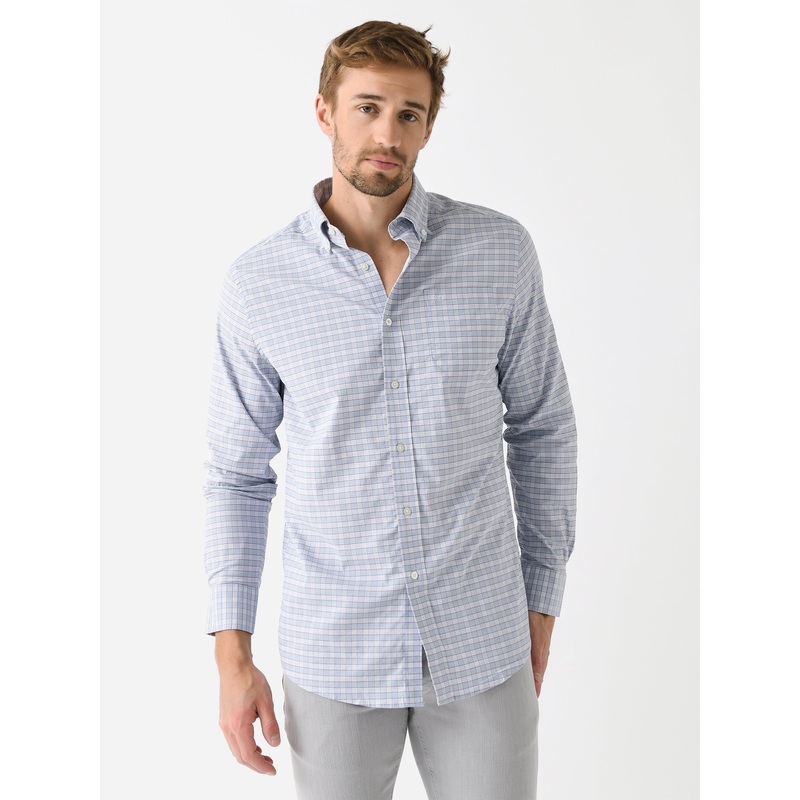 Southern Tide Men’s Coastal Passage Trailside Plaid Long Sleeve Sport Shirt
