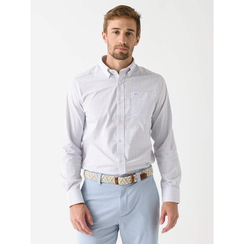 Southern Tide Men’s Intercoastal Falls Park Plaid Long Sleeve Sport Shirt