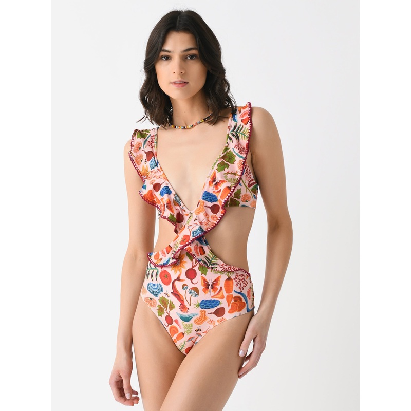 Farm Rio Women’s Bright Farm One-Piece Swimsuit