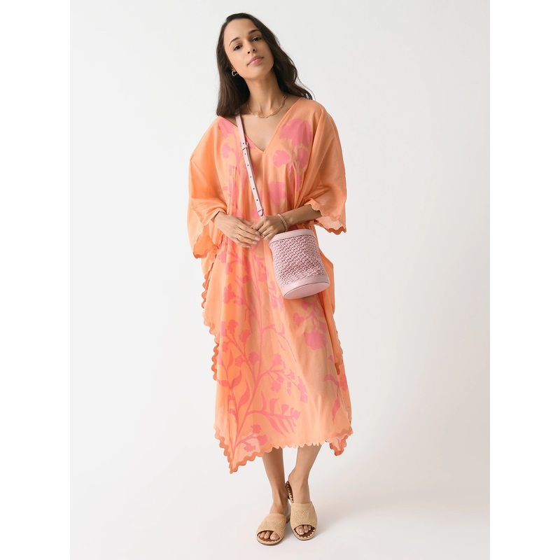 Juliet Dunn Women’s Majorelle Print Maxi Poncho