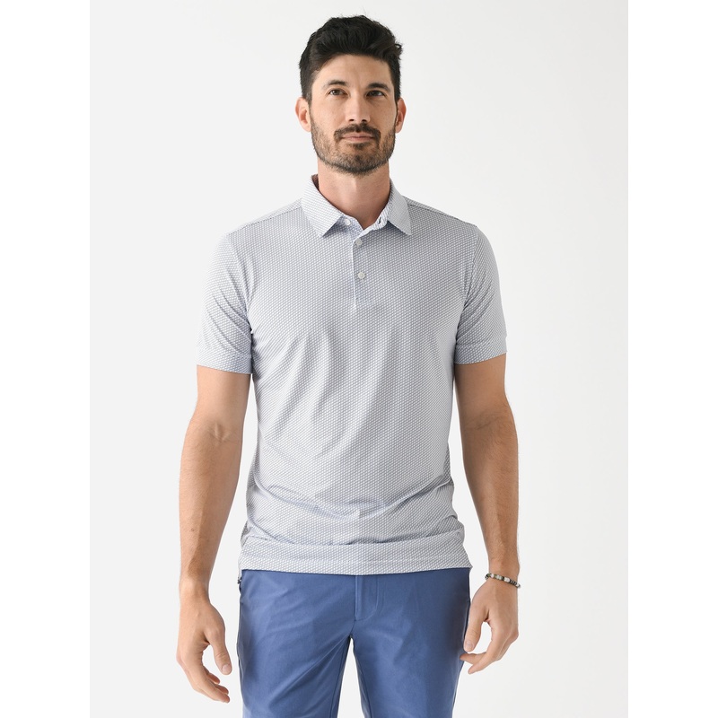 Mizzen+Main Men’s Versa Polo|XXL|WHITE TRIANGLE GEO