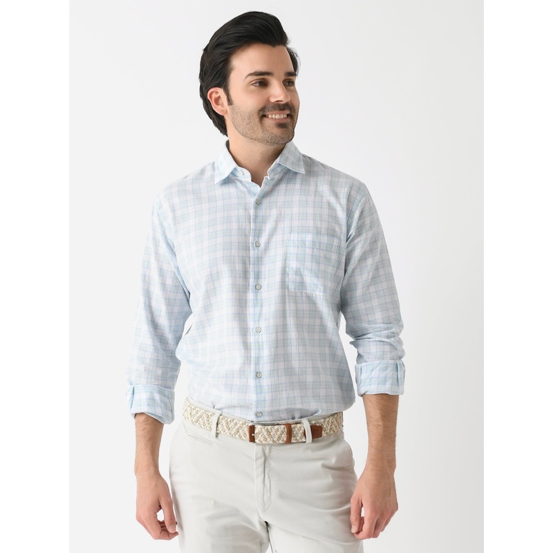 Peter Millar Crown Men’s Block Island Cotton Sport Shirt