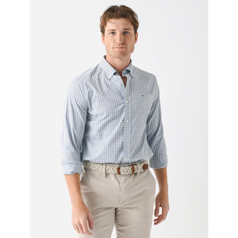 Southern Tide Men’s Brrr Intercoastal Poinsett Plaid Long Sleeve Sport Shirt