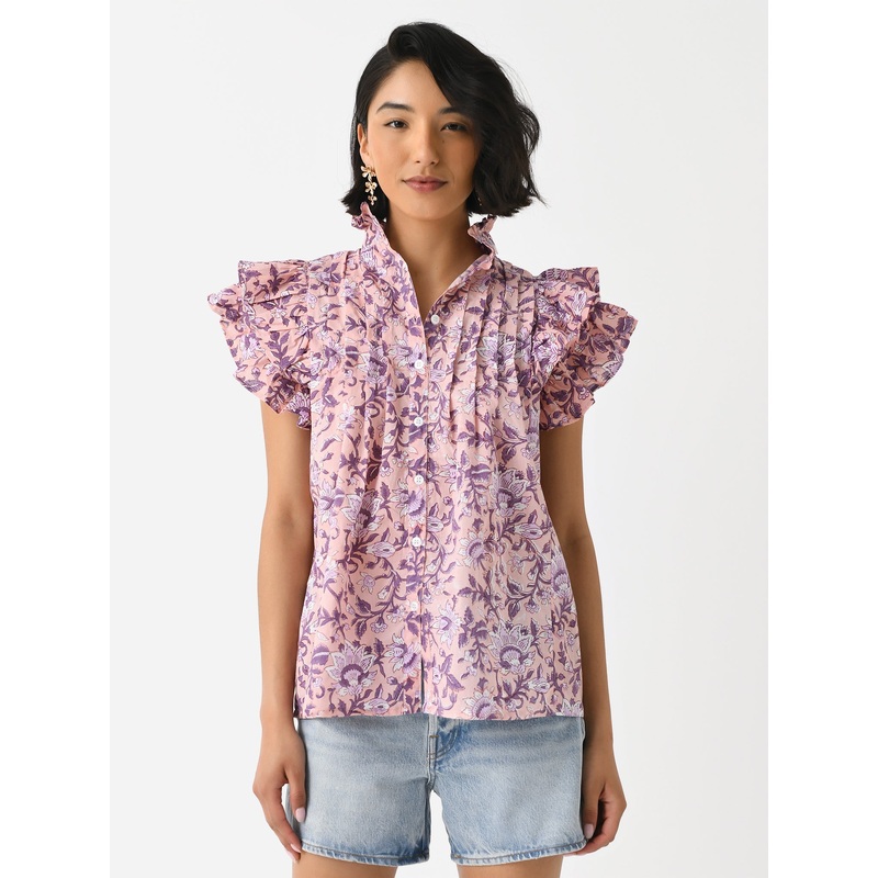 Sur La Vague Women’s Peach Flutter Shirt