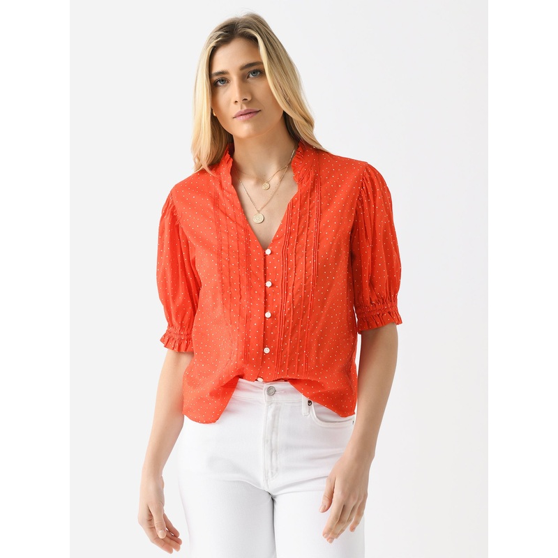 Trovata Women’s Eliza Blouse|L|TOMATO DOT