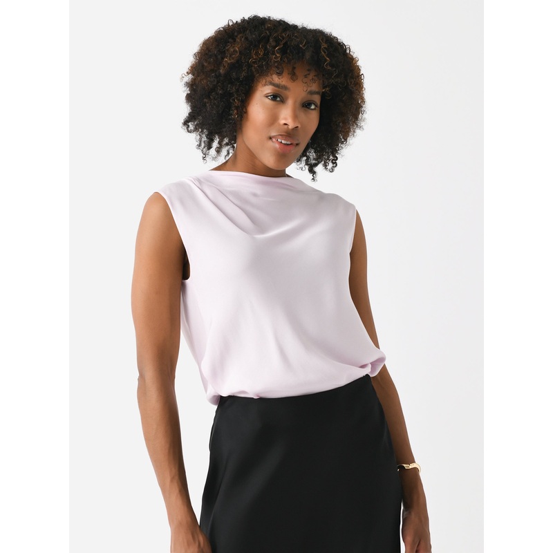 Vince Women’s Silk-Blend Asymmetric Draped Cap-Sleeve Blouse