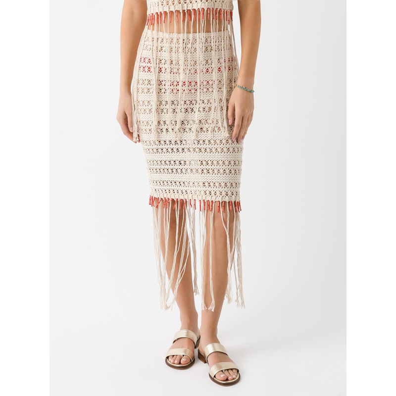 ANIM Women’s Capri Skirt|S|M|OFF WHITE