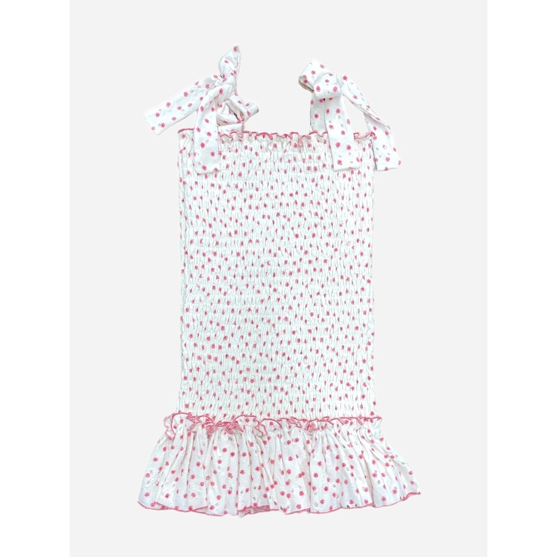 Be Elizabeth Girls’ Smocked Tie Shoulder Dress