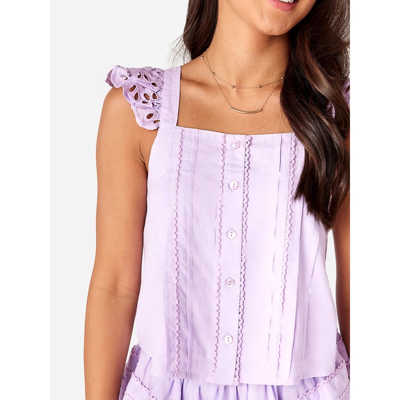 Cake For Dinner Girls’ Helen Eyelet Top
