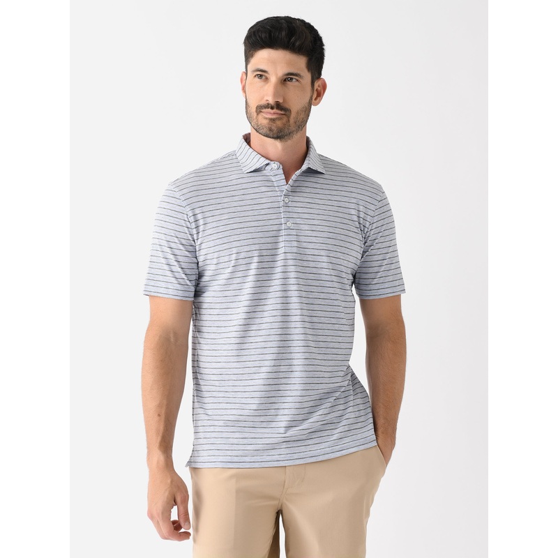 Johnnie-O Men’s Declan Striped Top Shelf Performance Polo