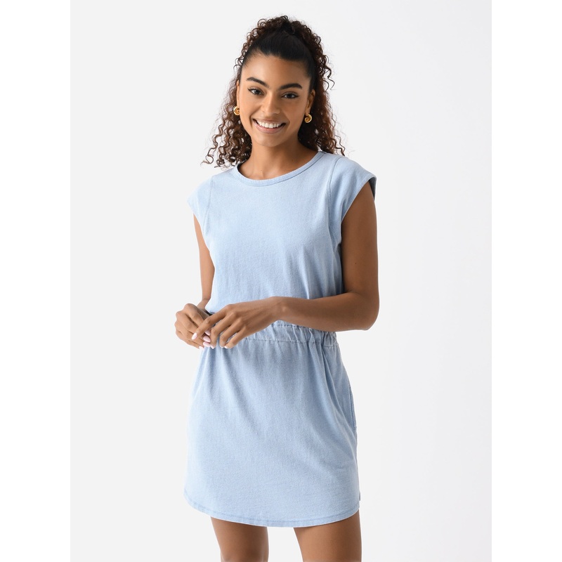 Z Supply Women’s Paxton Knit Denim Jersey Mini Dress