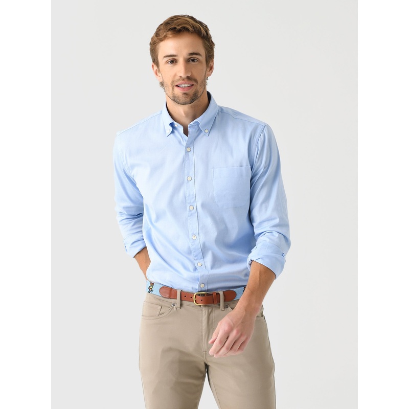 Peter Millar Crown Men’s Campbell Pinpoint Cotton-Stretch Sport Shirt