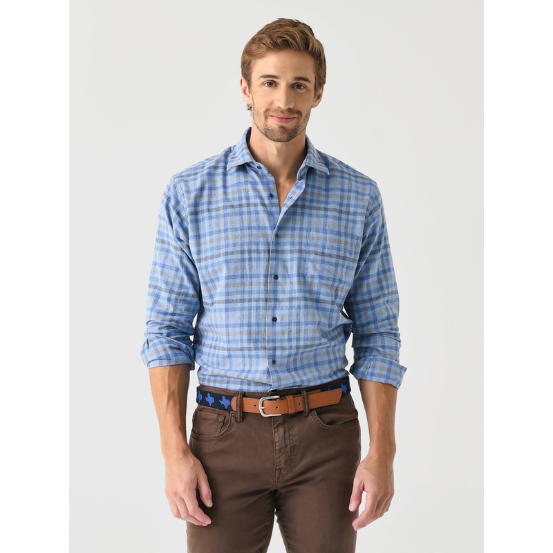 Peter Millar Crown Men’s White Rock Cotton Sport Shirt