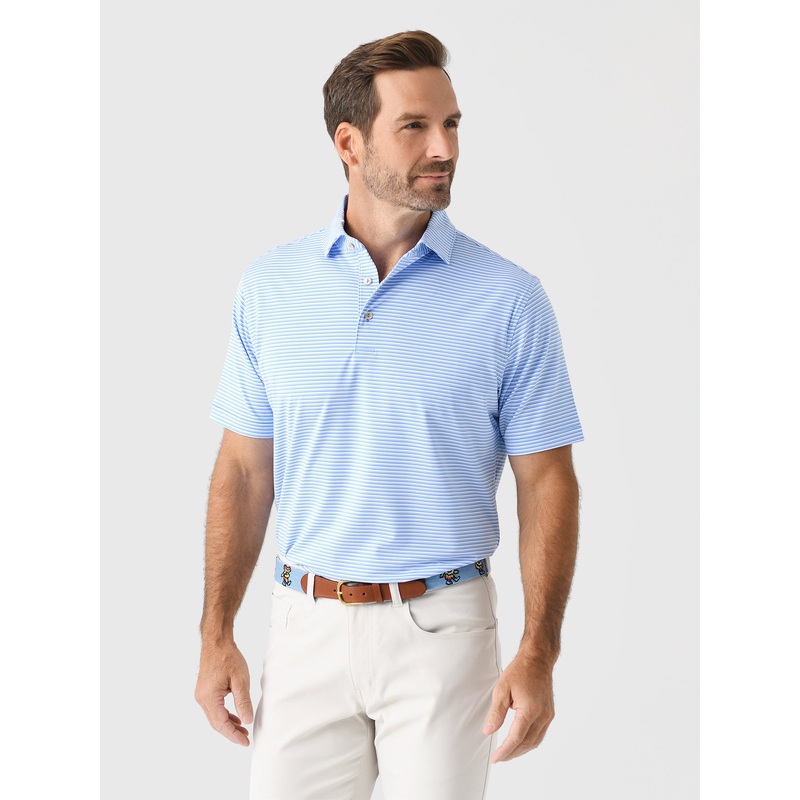 Peter Millar Crown Sport Men’s Cedar Performance Jersey Polo