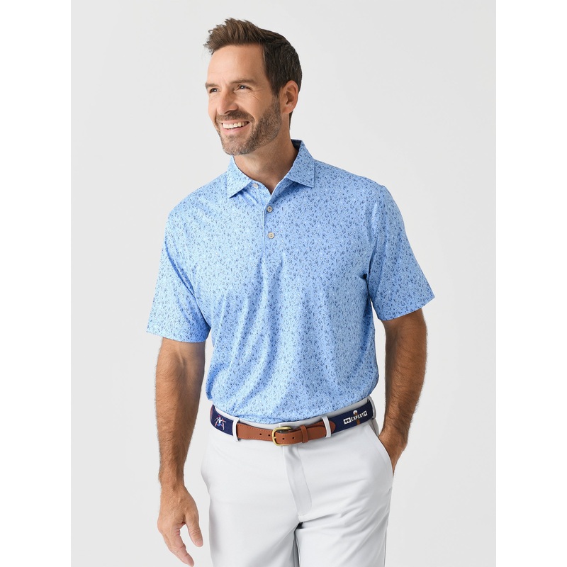 Peter Millar Crown Sport Men’s Hair Of The Dog Performance Jersey Polo
