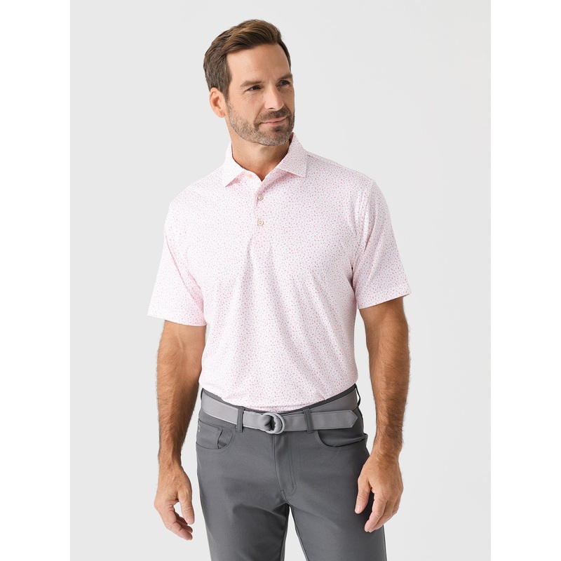 Peter Millar Crown Sport Men’s Marine Navigation Performance Jersey Polo