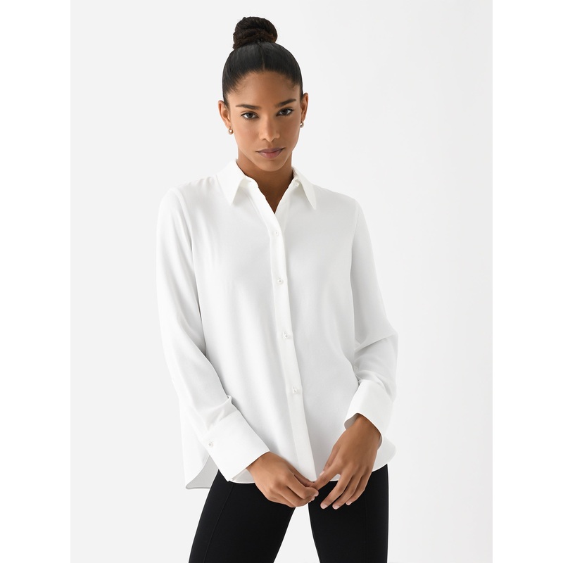 Vince Women’s Pearl-Button Long-Sleeve Shirt