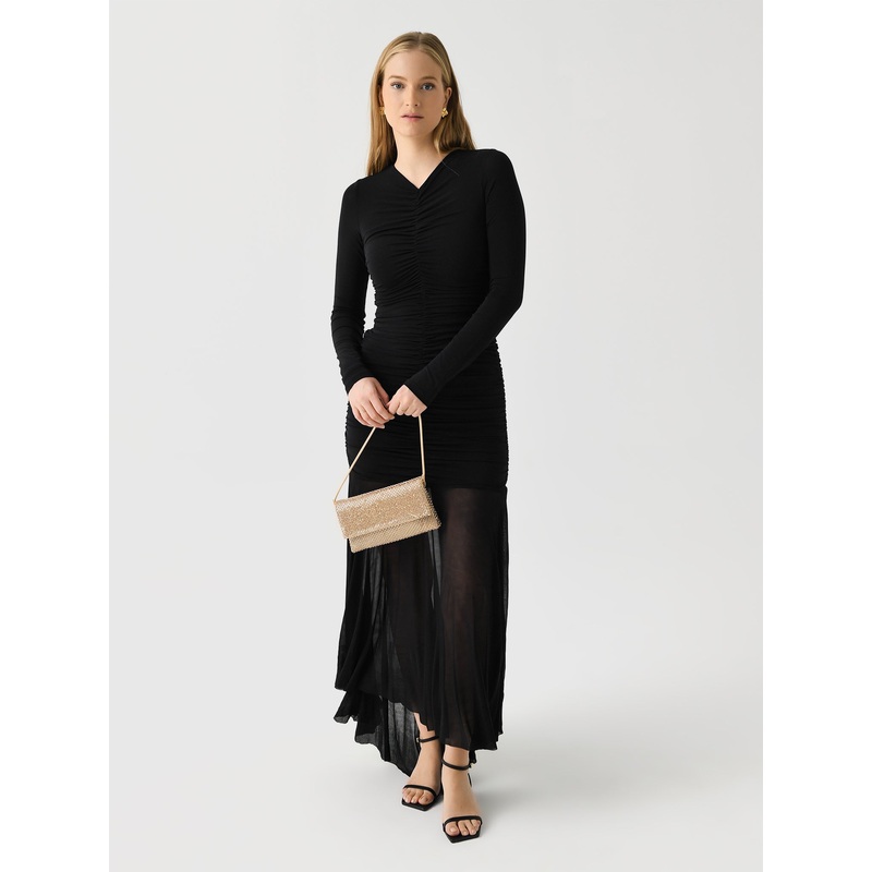 ALC Women’s Fawn Ruched Mesh Maxi Dress