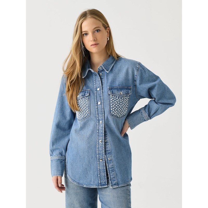 Frame Women’s Atelier Oversized Denim Shirt Jacket