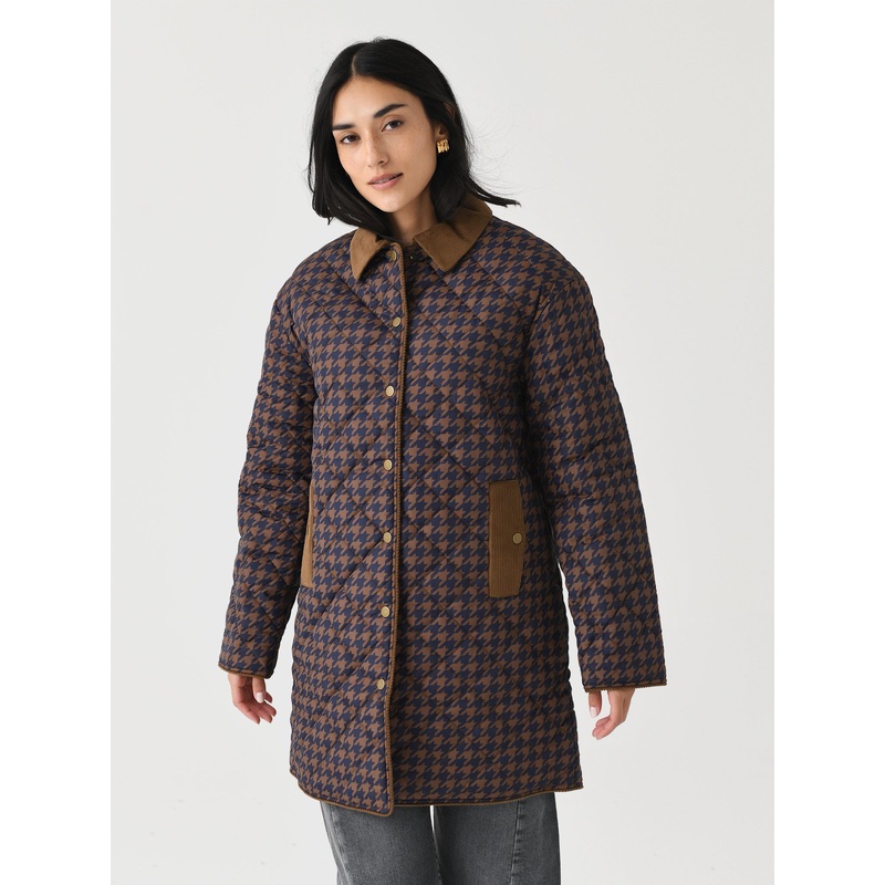 Kule Women’s The Georgie Coat|XS|S|M|L|VICUNA/NAVY HOUNDSTOOTH