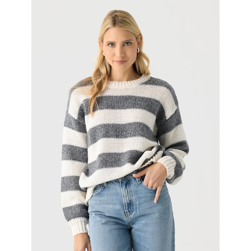 Z Supply Women’s Anders Stripe Crewneck Sweater