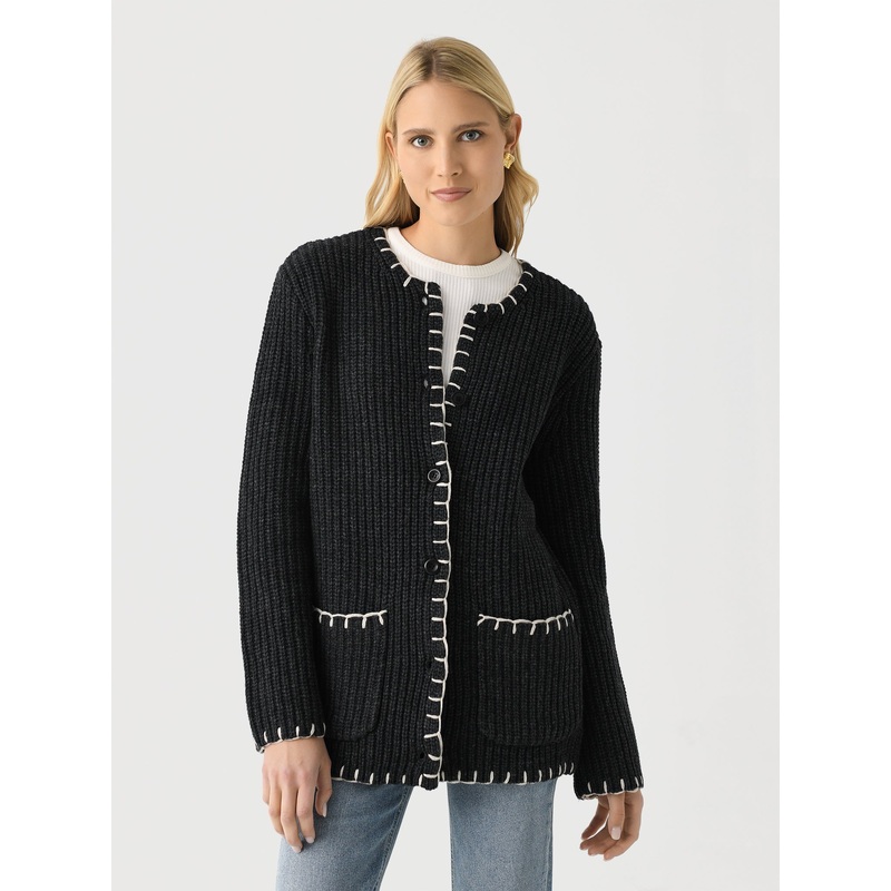 Alex Mill Women’s Marylebone Sweater Jacket with Matching Scarf