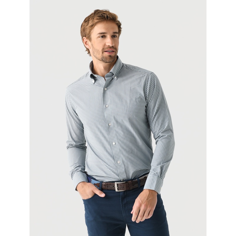 Peter Millar Crown Crafted Men’s Cheviot Performance Poplin Sport Shirt