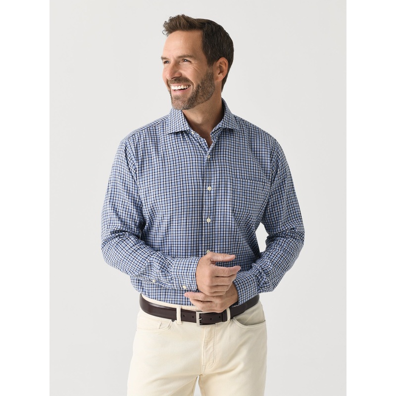 Peter Millar Crown Men’s Welland Flannelite Cotton-Stretch Sport Shirt