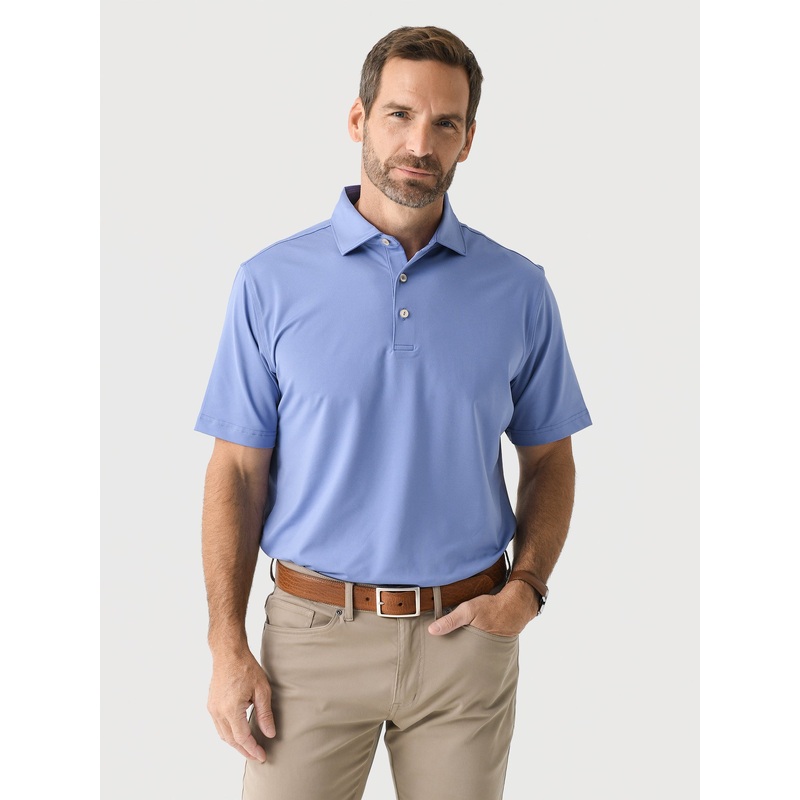 Peter Millar Crown Sport Men’s Solid Performance Jersey Polo