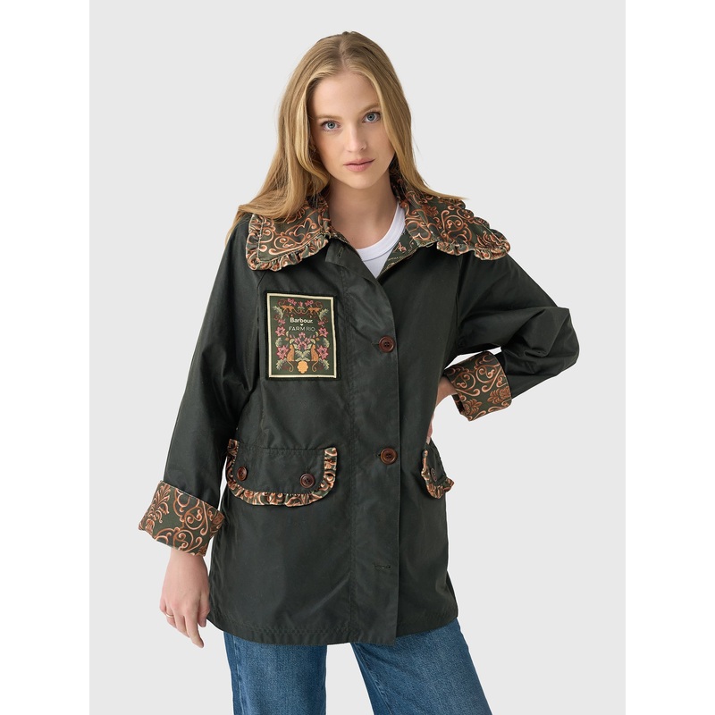 Barbour Women’s X Farm Rio Maria-Clara Waxed Jacket
