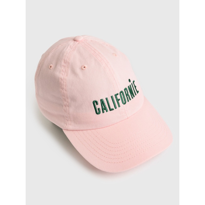 Clare V. Women’s Baseball Hat|O/S|LIGHT PINK W EMBROIDERED FERN