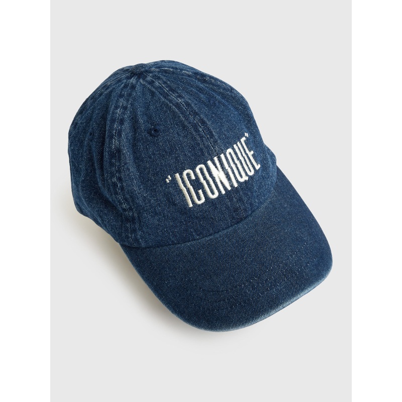 Clare V. Women’s Baseball Hat|O/S|NAVY DENIM W/ CREAM