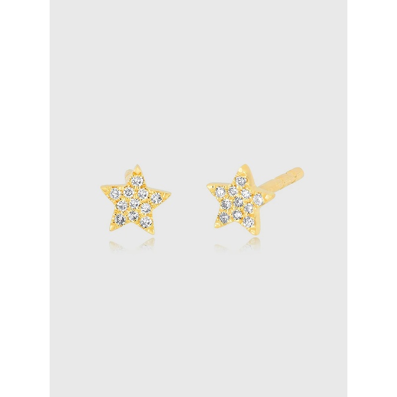 EF Collection Diamond Baby Star Stud Earrings