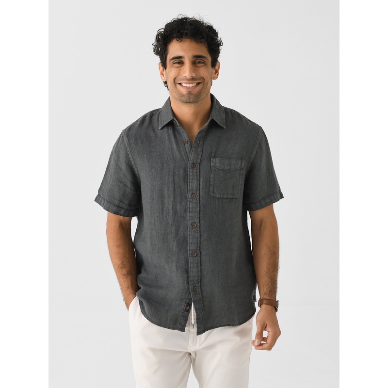Faherty Brand Men’s Short Sleeve Palma Linen Shirt