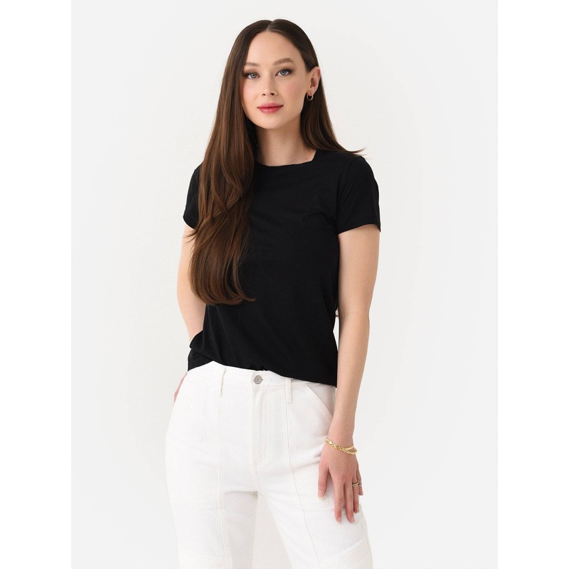 Vince Women’s Essential Pima Cotton Crew Neck T-Shirt